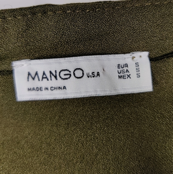Mango army green wide leg trouser Woman's size small - Picture 3 of 3